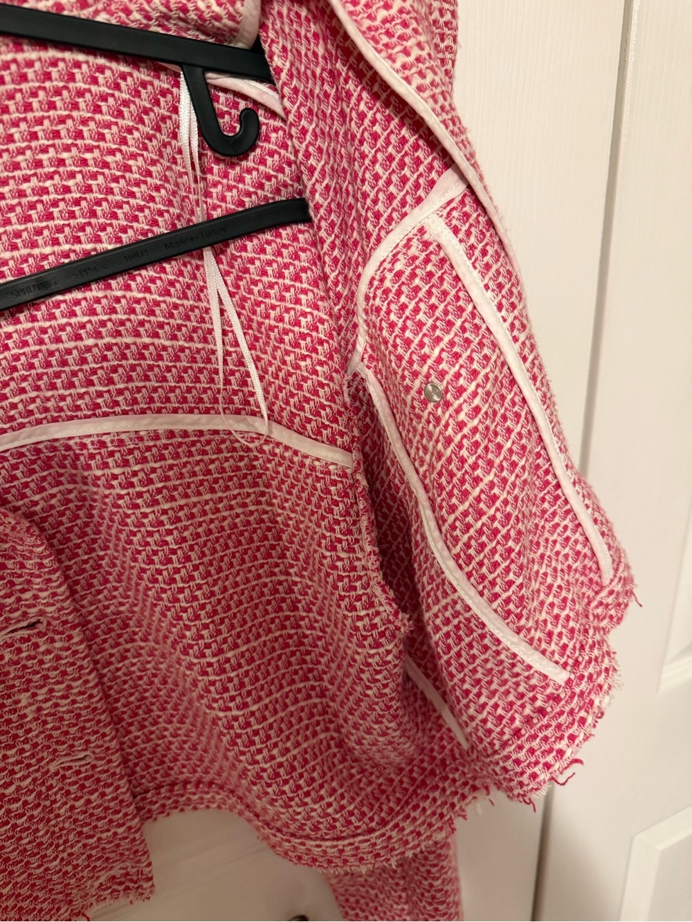 Zara Pink Cropped Tweed Jacket - Picture 10 of 12